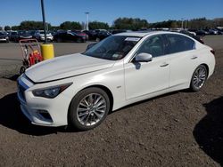 Salvage cars for sale from Copart East Granby, CT: 2018 Infiniti Q50 Luxe