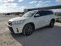 Salvage cars for sale at West Palm Beach, FL auction: 2017 Toyota Highlander SE