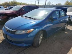 Salvage cars for sale from Copart Hillsborough, NJ: 2012 Honda Civic LX