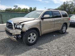 Salvage cars for sale at Riverview, FL auction: 2008 Toyota Sequoia SR5