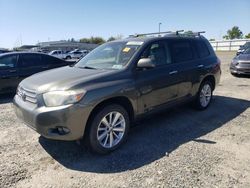 Salvage cars for sale from Copart Sacramento, CA: 2008 Toyota Highlander Hybrid Limited