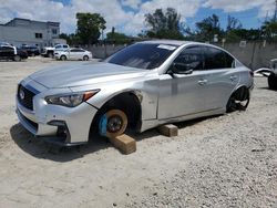 Salvage cars for sale from Copart Opa Locka, FL: 2019 Infiniti Q50 Luxe