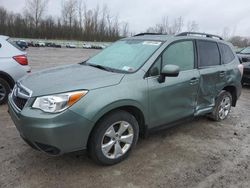 Salvage cars for sale from Copart Leroy, NY: 2015 Subaru Forester 2.5I Limited