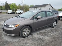 Vehiculos salvage en venta de Copart York Haven, PA: 2012 Honda Civic LX