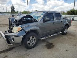 Salvage cars for sale from Copart Miami, FL: 2008 Nissan Frontier Crew Cab LE