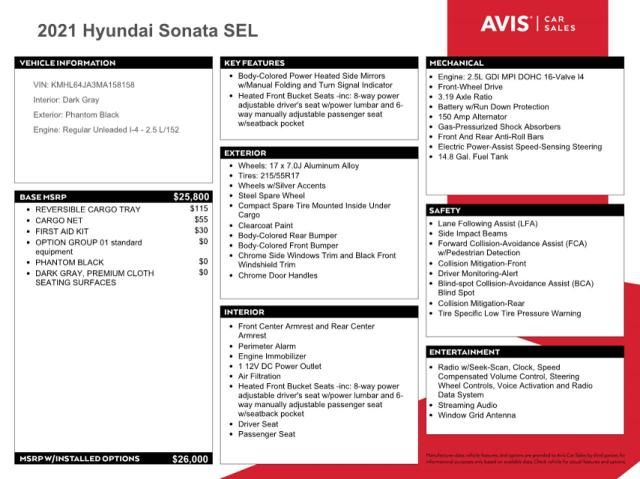 2021 Hyundai Sonata SEL