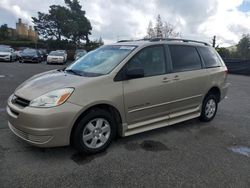 Toyota Sienna CE salvage cars for sale: 2004 Toyota Sienna CE