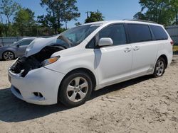 Salvage cars for sale from Copart Hampton, VA: 2011 Toyota Sienna LE