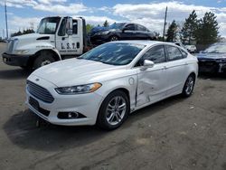 Ford Fusion Titanium Phev salvage cars for sale: 2015 Ford Fusion Titanium Phev