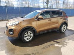 Salvage cars for sale at Moncton, NB auction: 2017 KIA Sportage LX