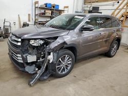 Toyota Highlander salvage cars for sale: 2019 Toyota Highlander SE