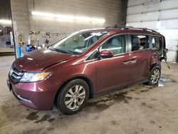 Salvage cars for sale at Angola, NY auction: 2016 Honda Odyssey EXL