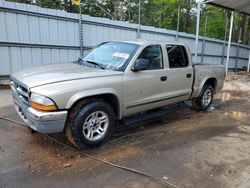 Dodge Dakota Quad slt salvage cars for sale: 2002 Dodge Dakota Quad SLT