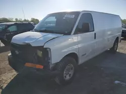 Salvage trucks for sale at Cahokia Heights, IL auction: 2003 Chevrolet Express G2500