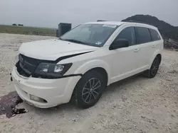 Salvage cars for sale at New Braunfels, TX auction: 2018 Dodge Journey SE