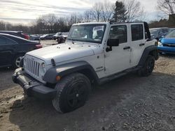 Salvage cars for sale at North Billerica, MA auction: 2016 Jeep Wrangler Unlimited Sport