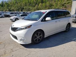 Salvage cars for sale at Hurricane, WV auction: 2016 Toyota Sienna SE