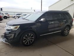 Salvage cars for sale at Dyer, IN auction: 2016 Ford Explorer Platinum