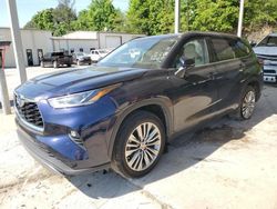 Salvage cars for sale at Hueytown, AL auction: 2022 Toyota Highlander Hybrid Platinum