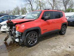 Salvage cars for sale at Bridgeton, MO auction: 2021 Jeep Renegade Latitude