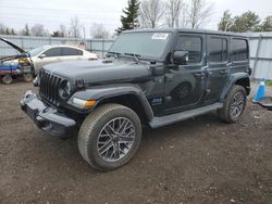 Salvage cars for sale from Copart Bowmanville, ON: 2023 Jeep Wrangler Sahara 4XE