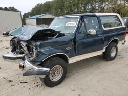 Ford Bronco salvage cars for sale: 1992 Ford Bronco U100