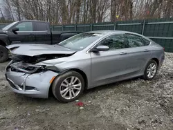 Salvage cars for sale at Candia, NH auction: 2015 Chrysler 200 Limited