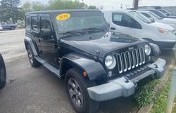 Jeep salvage cars for sale: 2016 Jeep Wrangler Unlimited Sahara