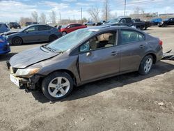 Salvage cars for sale at Montreal Est, QC auction: 2012 Honda Civic LX