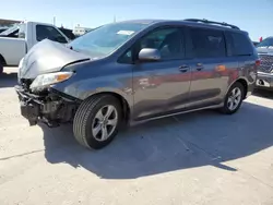 Salvage cars for sale from Copart Grand Prairie, TX: 2018 Toyota Sienna LE