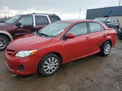 Salvage cars for sale from Copart Woodhaven, MI: 2012 Toyota Corolla Base