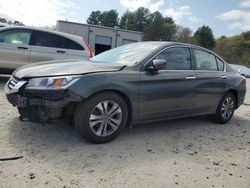 Salvage cars for sale at Mendon, MA auction: 2015 Honda Accord LX