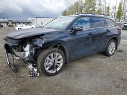 Salvage cars for sale from Copart Arlington, WA: 2023 Toyota Highlander Hybrid Limited