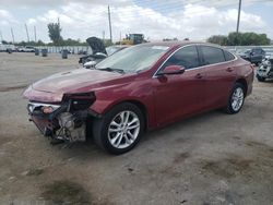 Vehiculos salvage en venta de Copart Miami, FL: 2018 Chevrolet Malibu LT