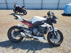 Salvage motorcycles for sale at Antelope, CA auction: 2018 Triumph Street Triple R