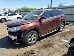 Toyota Highlander salvage cars for sale: 2016 Toyota Highlander Limited