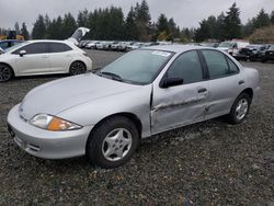 Salvage cars for sale at Graham, WA auction: 2001 Chevrolet Cavalier Base