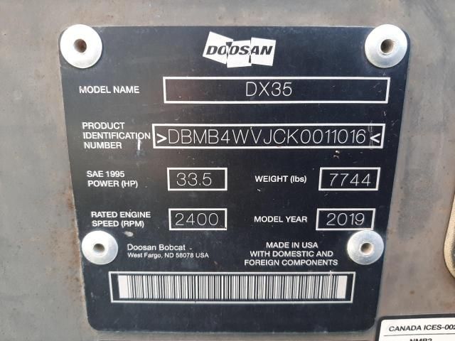 2019 Doosan DX35Z