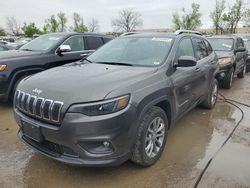 Salvage cars for sale at Bridgeton, MO auction: 2019 Jeep Cherokee Latitude Plus