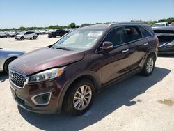 Salvage cars for sale at San Antonio, TX auction: 2018 KIA Sorento LX