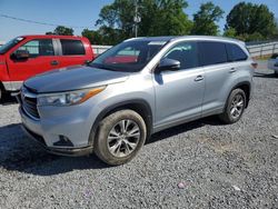 Salvage cars for sale at Gastonia, NC auction: 2015 Toyota Highlander XLE