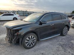 Salvage cars for sale at Houston, TX auction: 2015 Acura MDX Technology