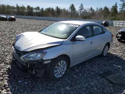 Salvage cars for sale at Windham, ME auction: 2017 Nissan Sentra S