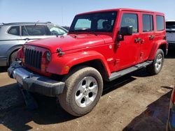 Salvage cars for sale from Copart Elgin, IL: 2014 Jeep Wrangler Unlimited Sahara