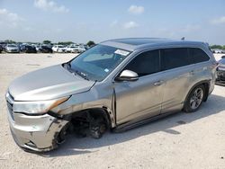 Salvage cars for sale at San Antonio, TX auction: 2014 Toyota Highlander Limited