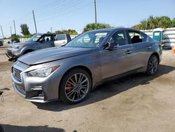 Salvage cars for sale at Miami, FL auction: 2019 Infiniti Q50 RED Sport 400