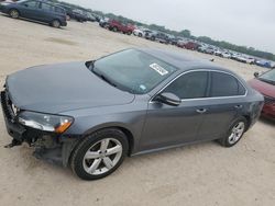 Salvage cars for sale from Copart San Antonio, TX: 2013 Volkswagen Passat SE