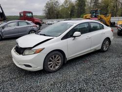 Salvage cars for sale from Copart Concord, NC: 2012 Honda Civic EX