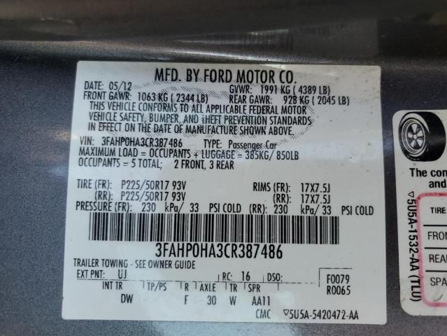 2012 Ford Fusion SE