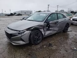 Salvage cars for sale at Chicago Heights, IL auction: 2022 Hyundai Elantra Blue